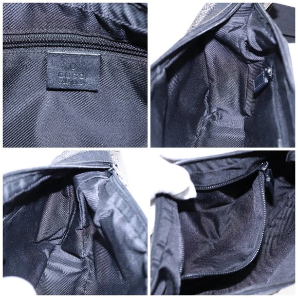 GUCCI GG Canvas Shoulder Bag Gray Silver 35098 Auth - Picture 15 of 16